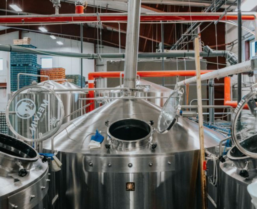 View of craft beer machine